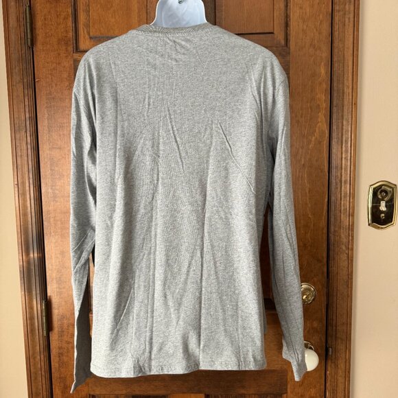 Merona Gray Henley Long Sleeve Tee XX-Large - Picture 7 of 11
